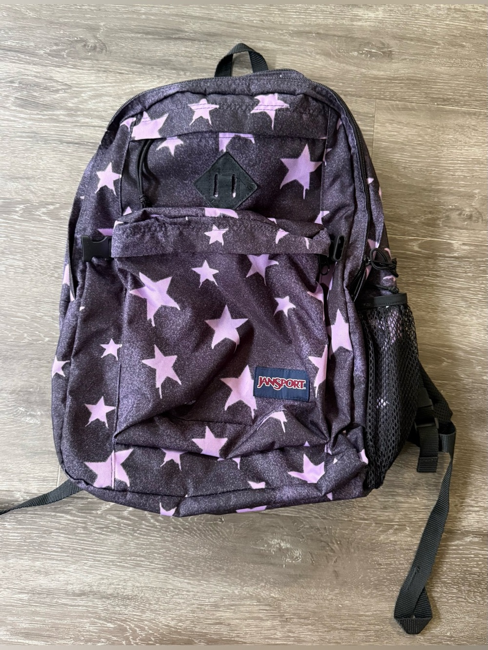 JANSPORT Purple Star Print Backpack